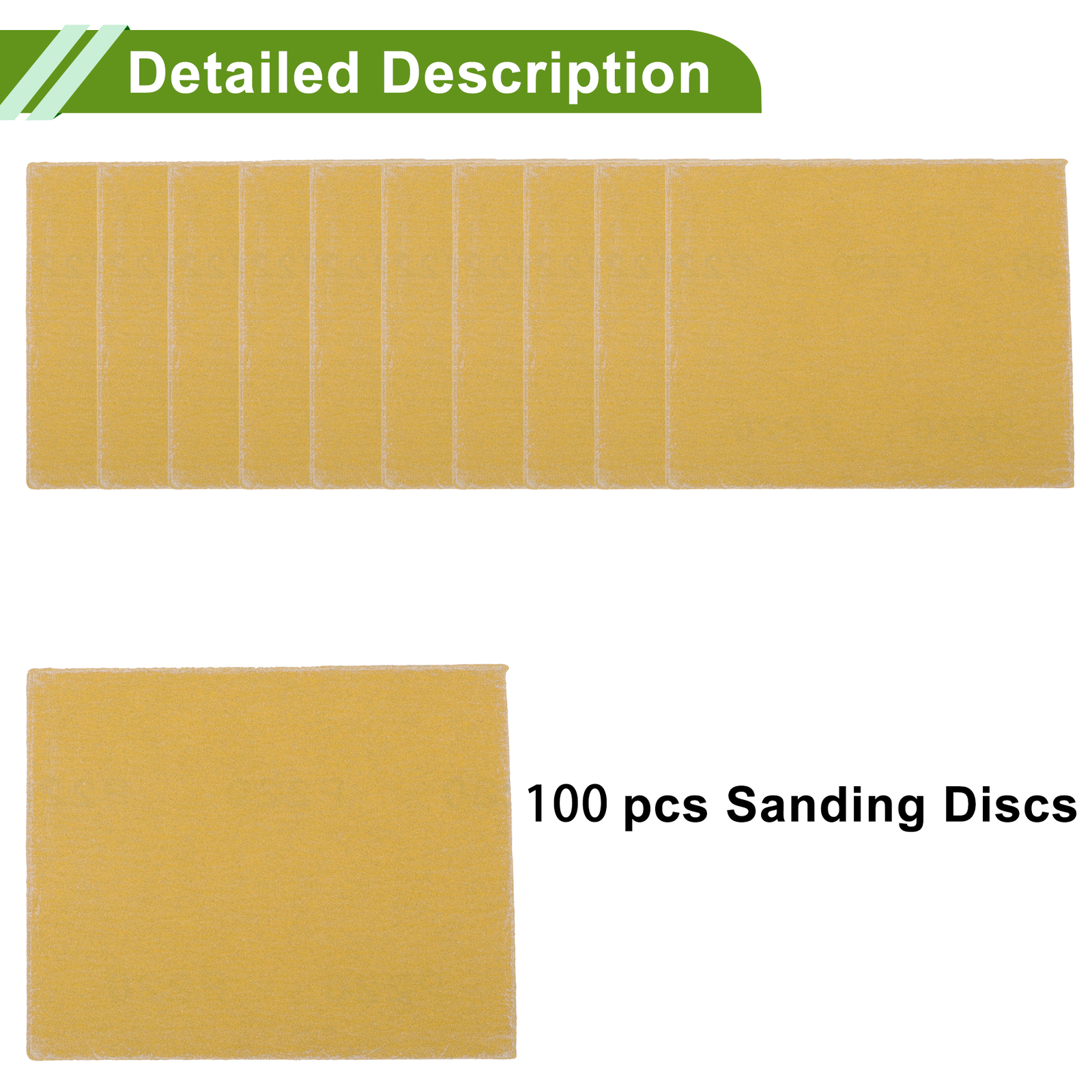 Universal 4.49Inch x 5.51Inch 220 Grit Sanding Discs Brown Corundum 100 Pcs