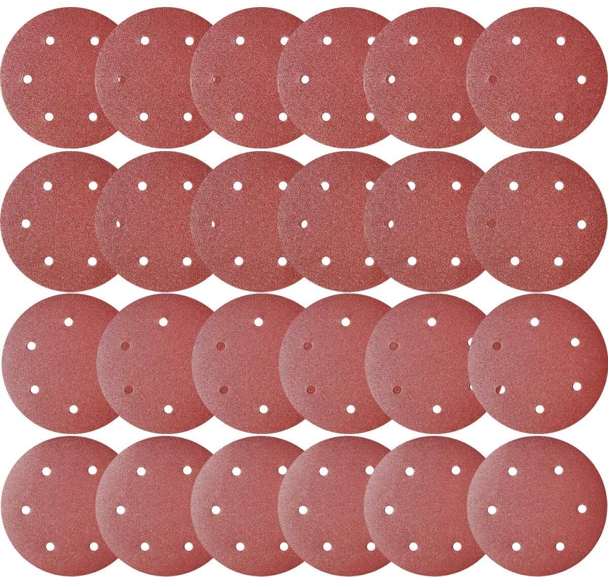 50 Pcs 9-Inch 6-Hole Hook-And-Loop Sanding Discs Sander Paper for Drywall Sander