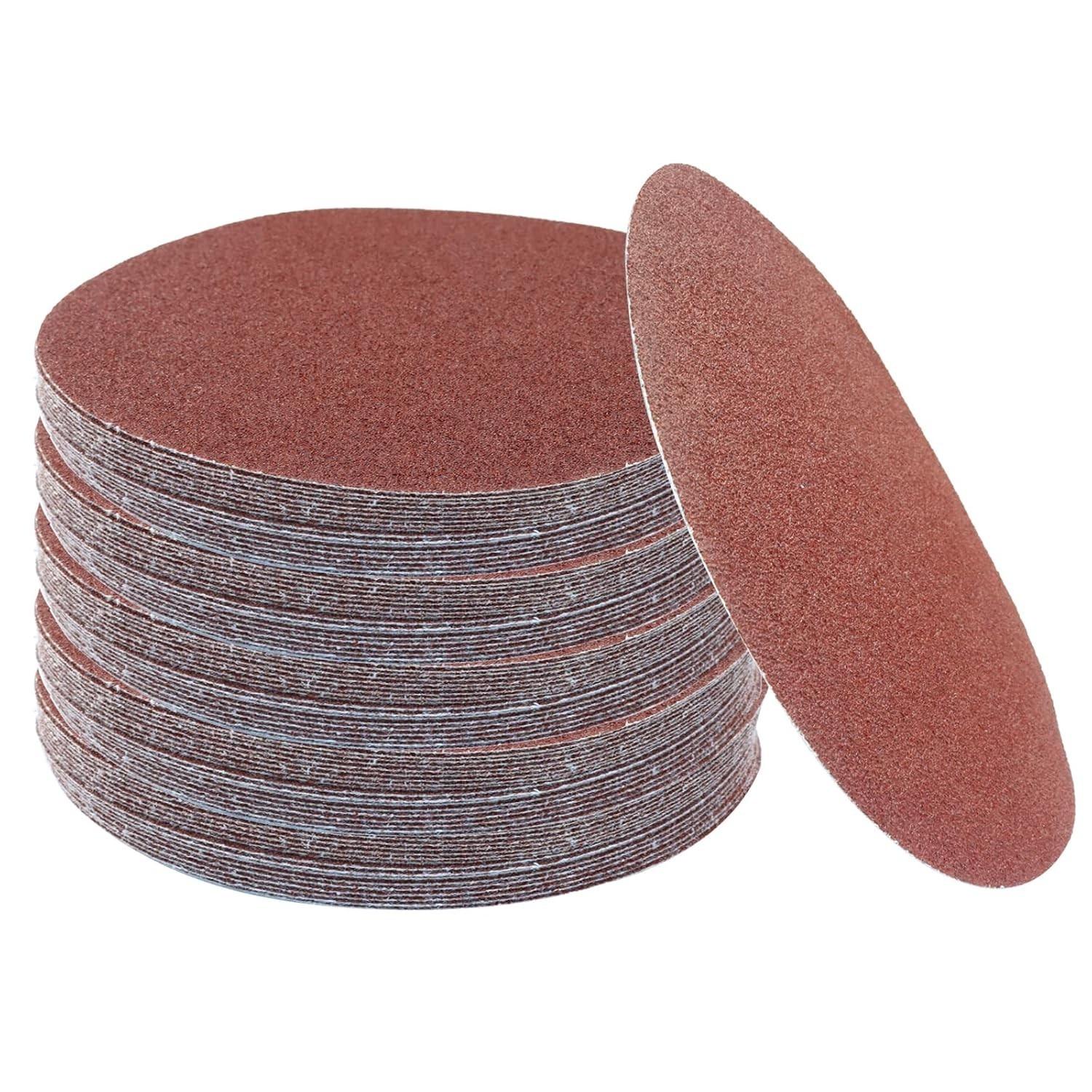 50 Pack 40 Grit 7 Inch Hook-and-Loop Sanding Discs | Aluminum Oxide, Grinding…