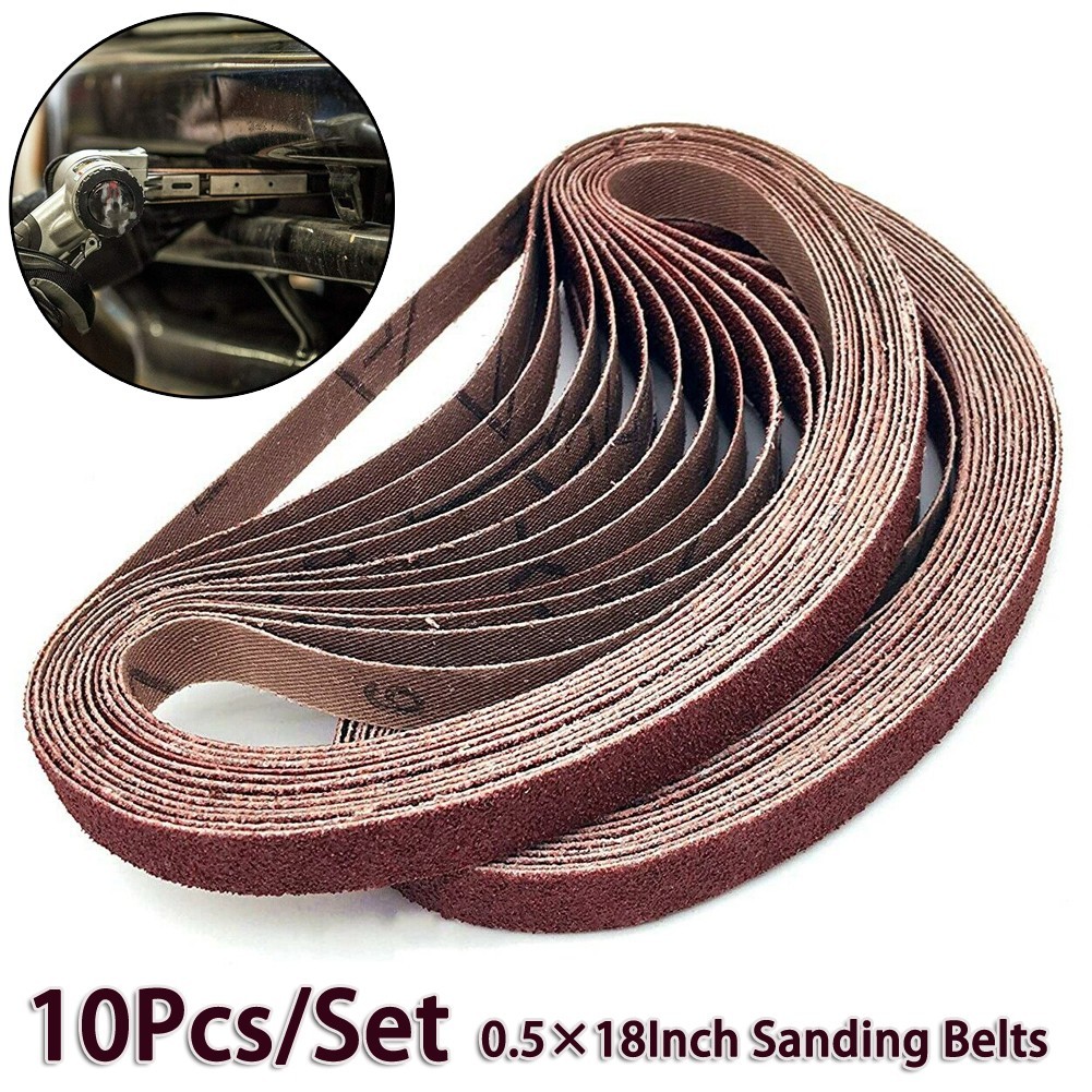 Sanding Belts 10Pcs/Set 13��457mm 40 80 120 180 320 Grit Abrasive Grinding
