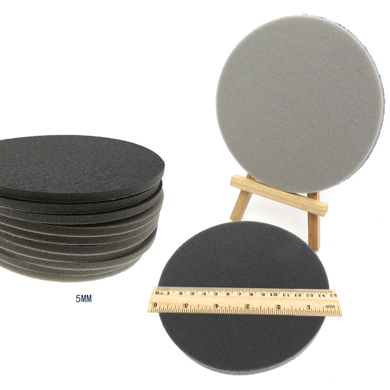 25 – 150mm Foam Sponge Discs Sanding Orbital Hook Loop Sandpaper Pads 300 – 3000