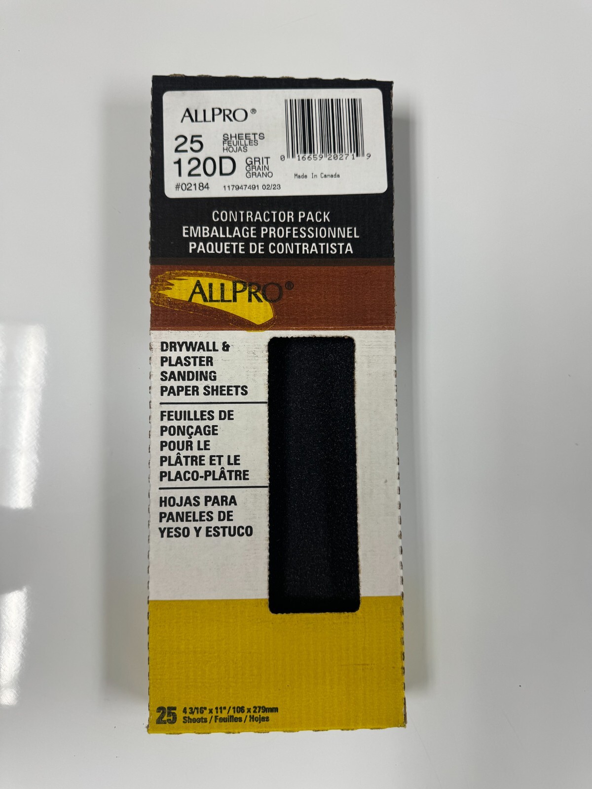ALLPRO 120D Grit Drywall & Plaster Sanding Sheets 25pk