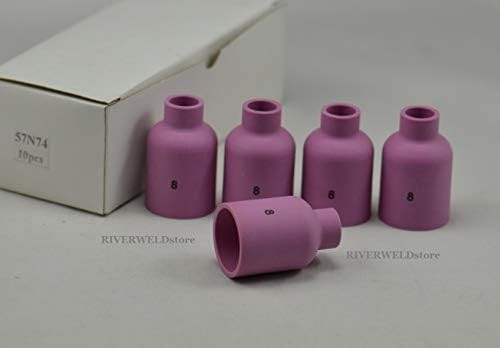 Gas Lens Alumina Nozzle Ceramic Cups Jumbo Large 57N74 8# 1/2″ 10pk
