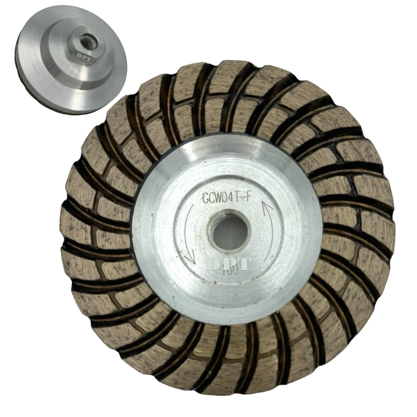 2 PK 4″ Diamond Cup Wheel Grinding Concrete and Masonry 5/8″-11 Thread 24 Segs