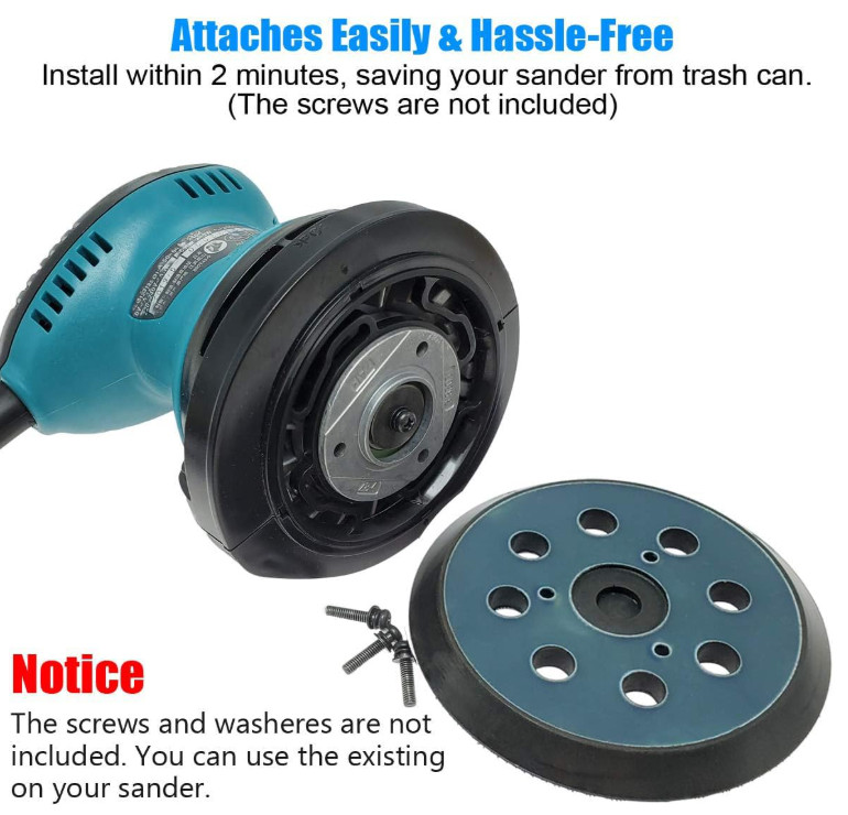 Replacement 5″ Hook & Loop Pad for Makita Random Orbital Sanders BO5030 BO5041