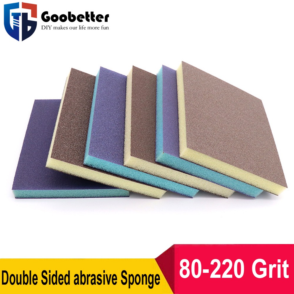 80-220 Grit Flexible Sanding Sponge Pads Wet/Dry Foam Sandpaper Polishing Block