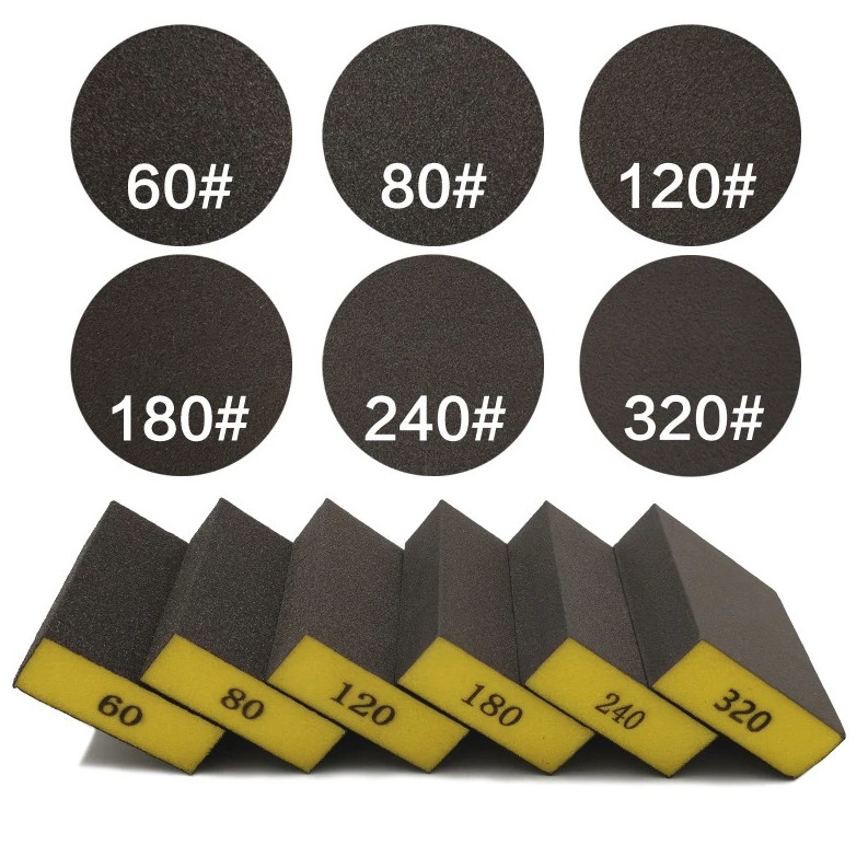6pcs Sanding Sponge Block Set (60/80/120/180/240/320 Grit) – NEW
