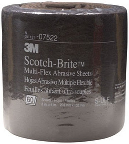 3M 7522 Scotch-Brite Multi-Flex Abrasive Sheet Roll 07522 Ultra Fine, 8″ x 20′