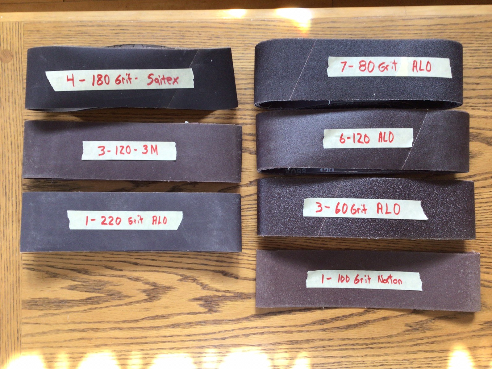 25 – 3″ x 24″ new old stock Sanding Belts Aluminium Oxide mix lot