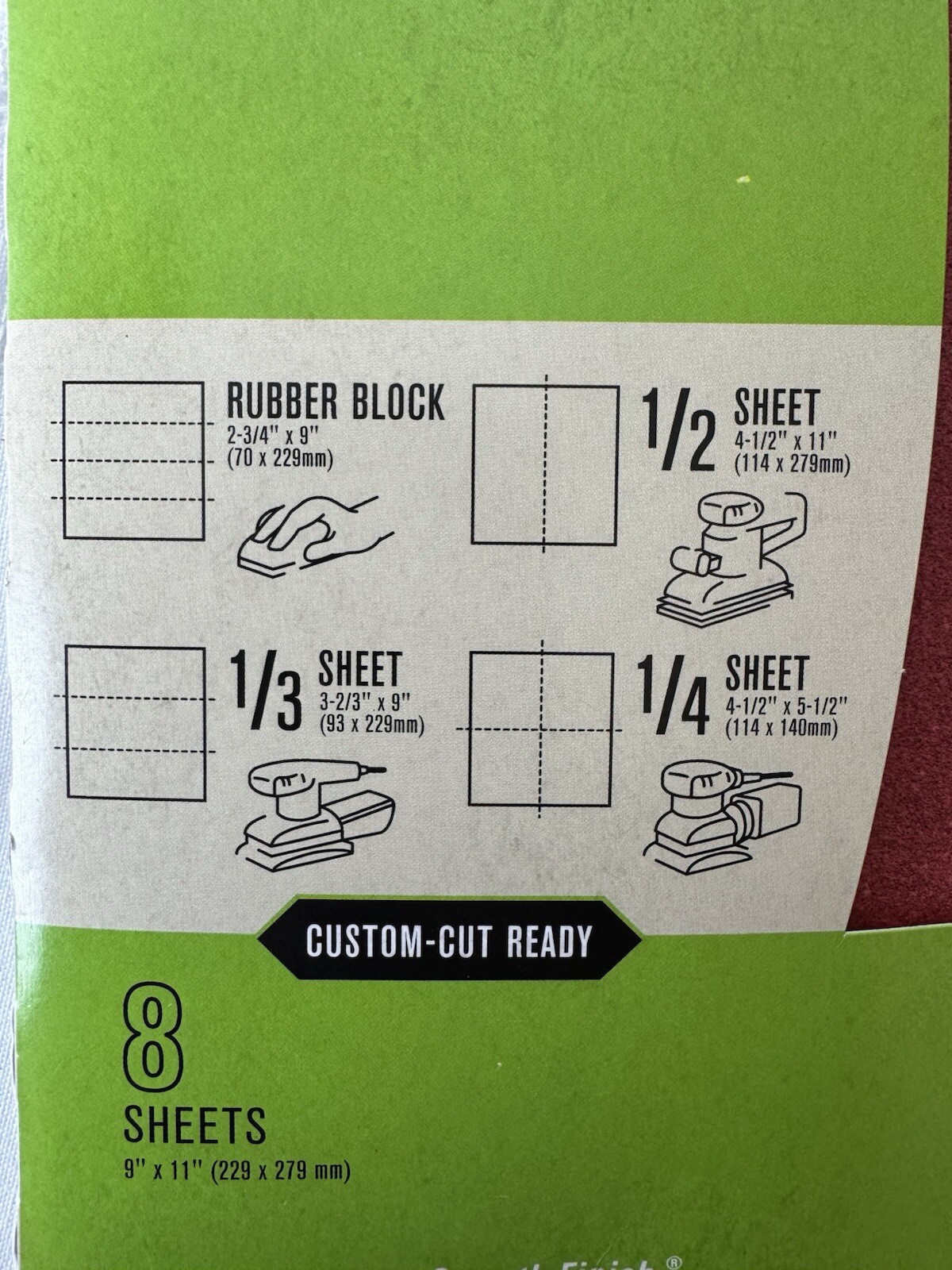 Lot Of 4pk Gator Power Sanding Pack 9 x 11 Sheets 120 Fine 8 Per Pack Sandpaper