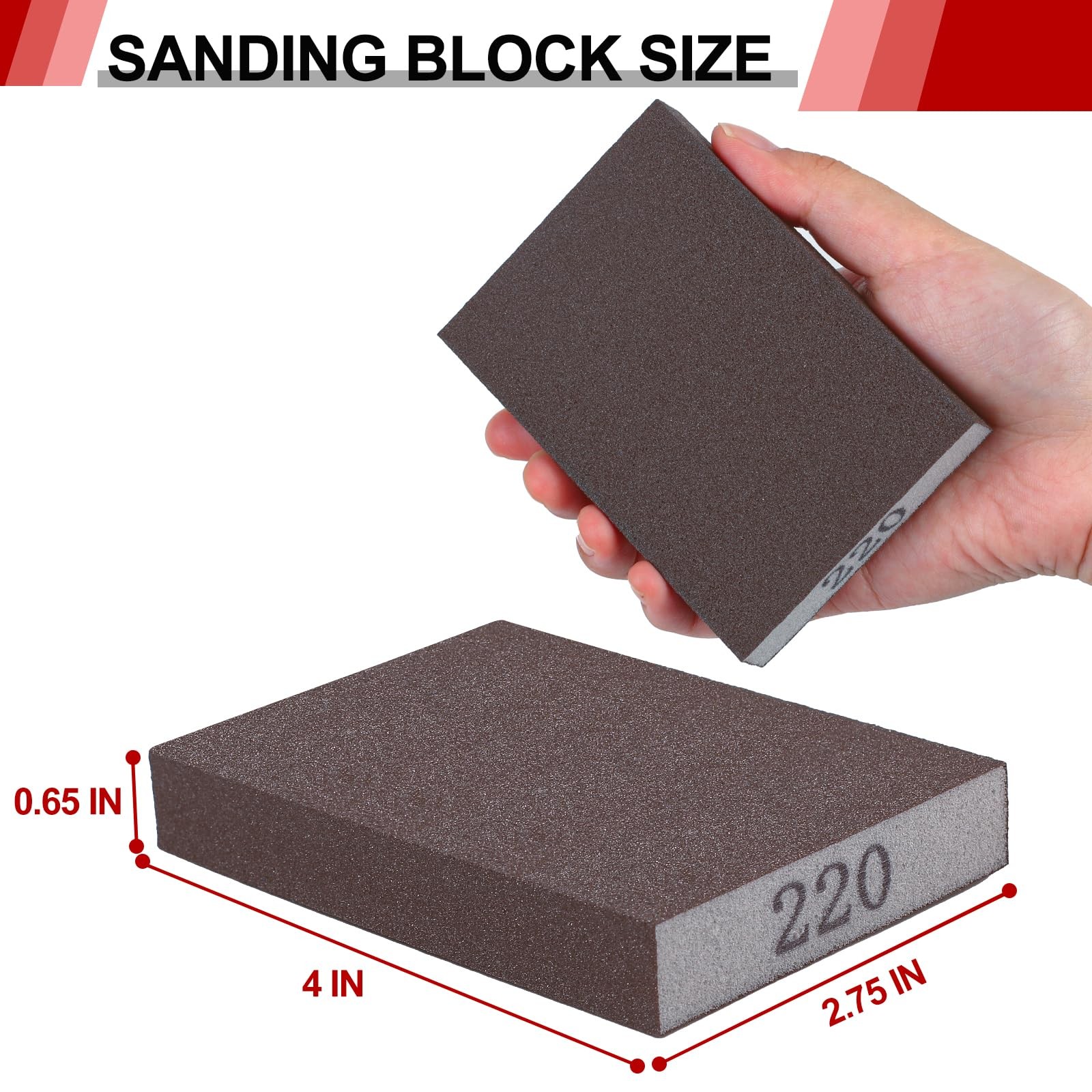 Sanding Sponge Assortment 8 Pack Includes 60 80 120 220 Grit Reusable