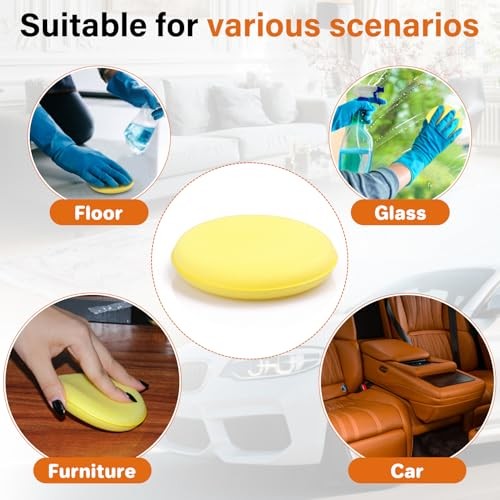 Foam Car Wax Applicator Pad Foam Applicator Pads Detailing Round 4 10CM-24PCS