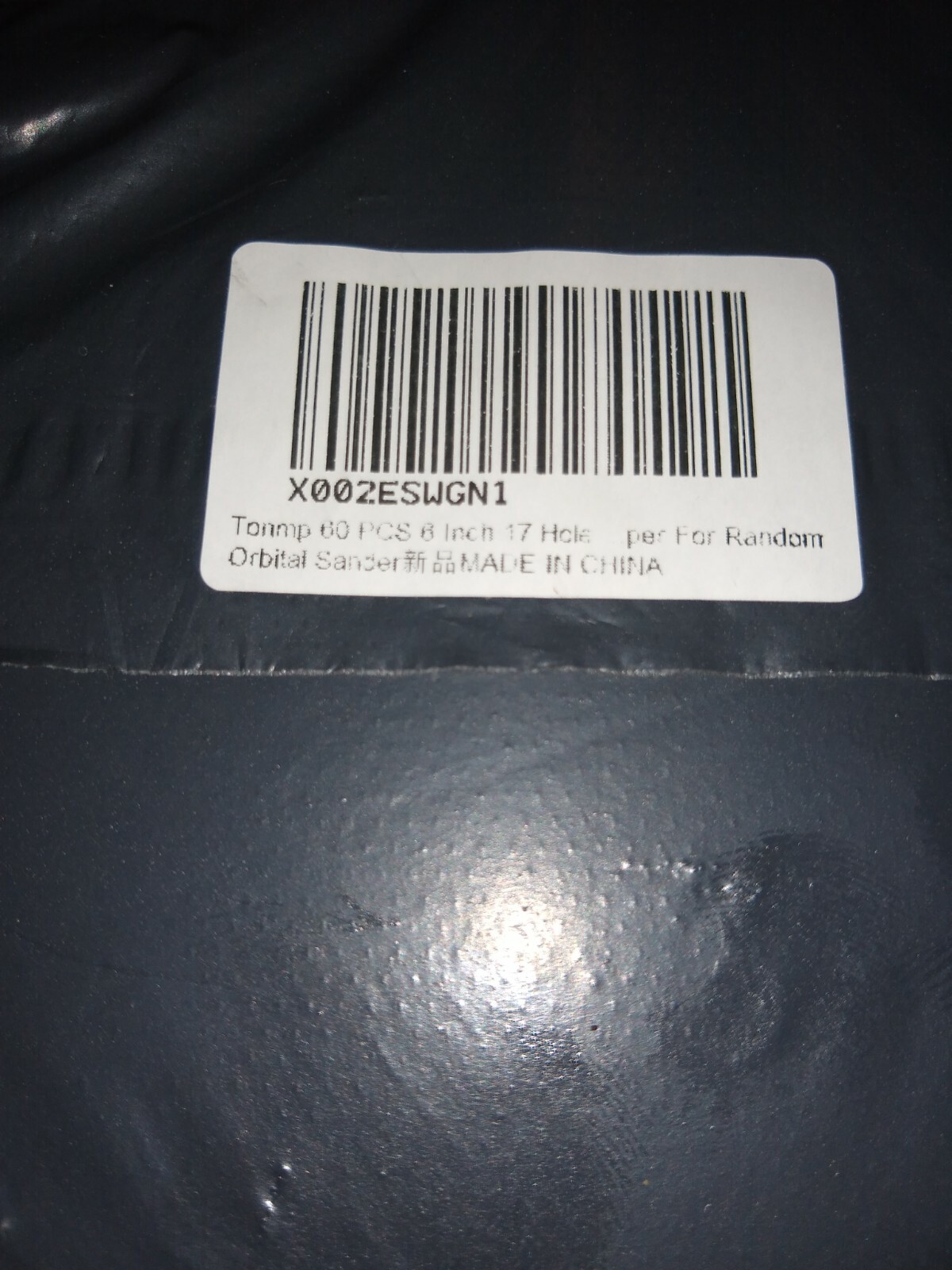 60 piece 6 inch 17 hole orbital sander