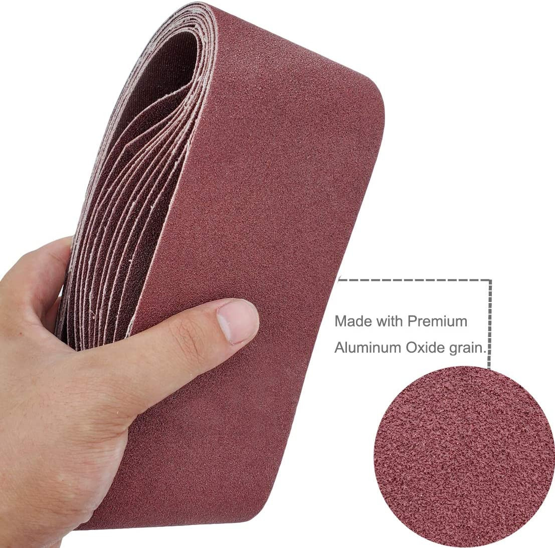 20 PCS 2.5 Inch X 16 Inch Abrasive Sanding Belts – 5 Each of 40 80 120 240 Grit
