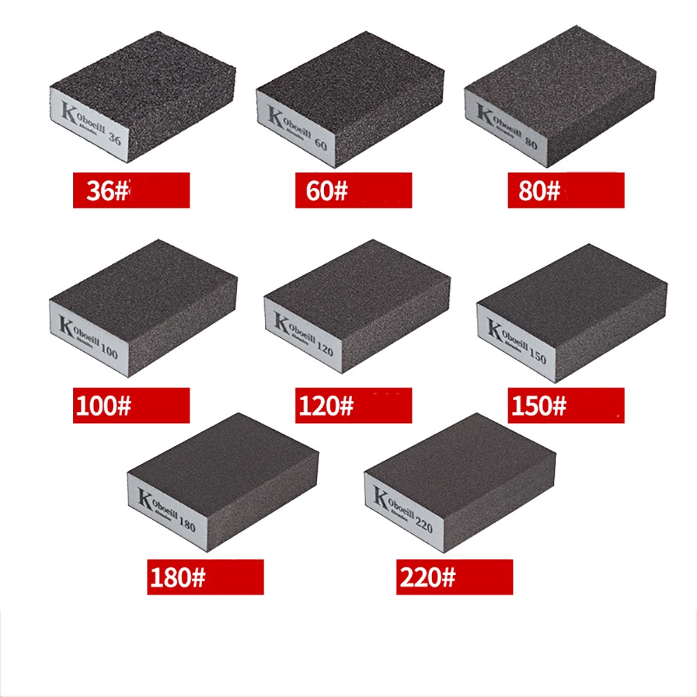 Sponge Sand Blocks Wet Dry Square Polishing Sanding Blocks 80-1000 Grit Metric