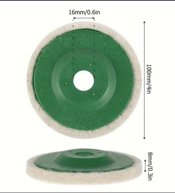 10 PACK 100mm Wool Polishing Pads Wheel Buffing Cleaning Tool FREE SHIPPING