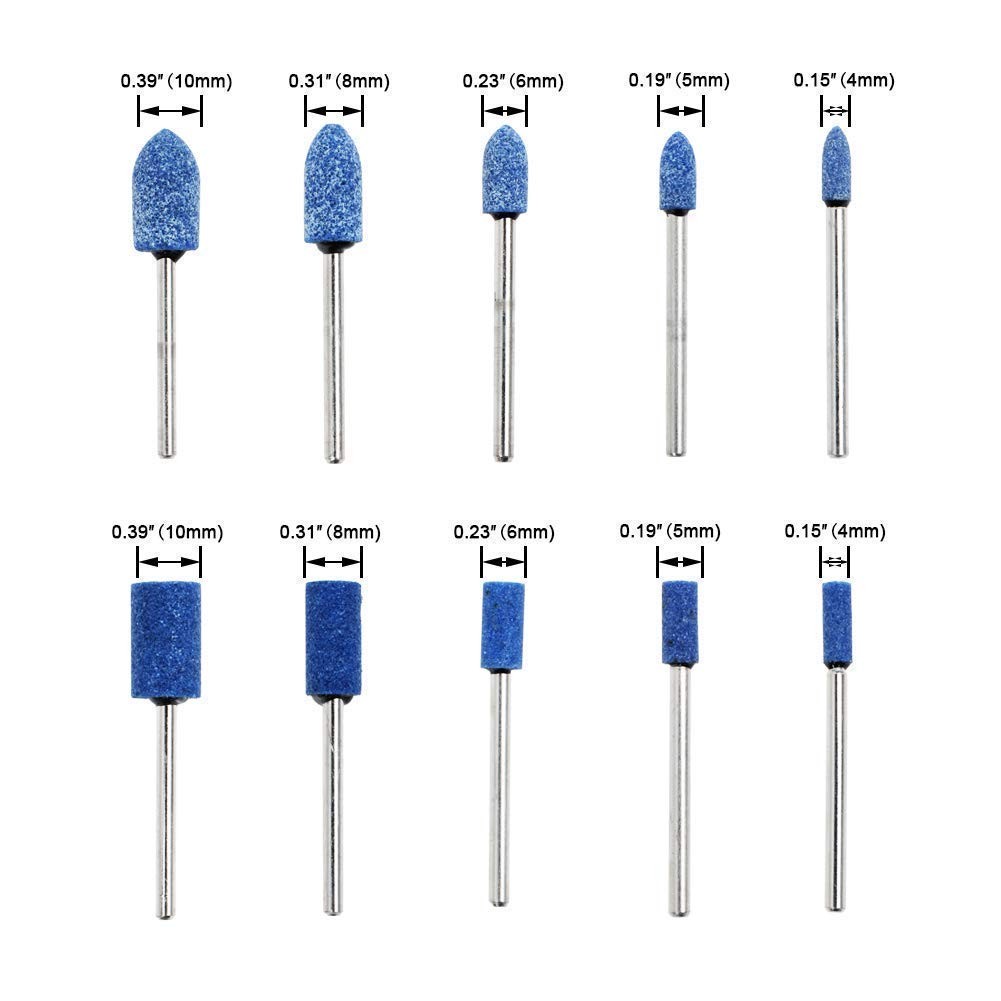 1/8″ Shank Abrasive Mounted Stone Grinding Bits Sanding Drill Bit for Rotary