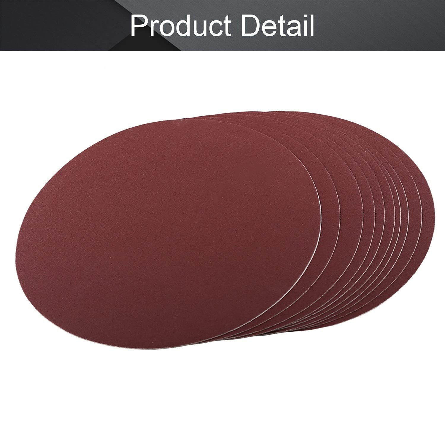 Utoolmart 8″ Sanding Discs 120 Grit Aluminum Oxide 10 Pcs