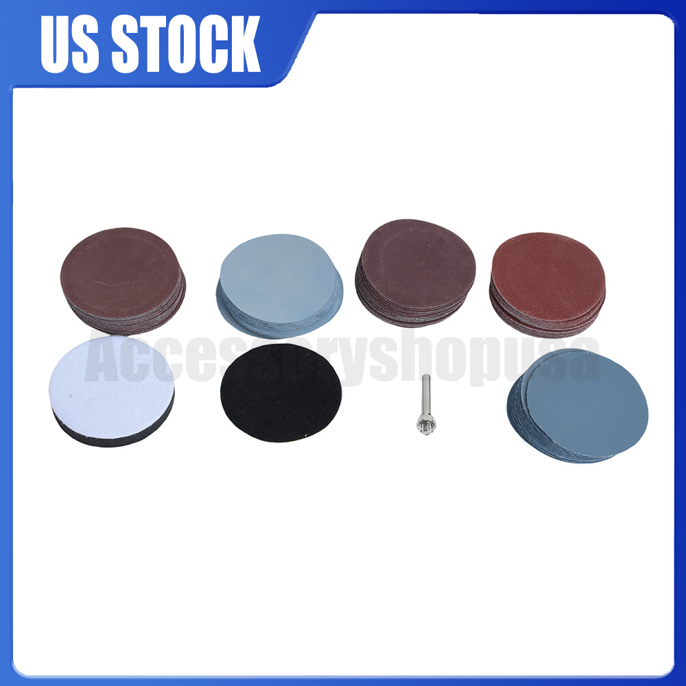 102PCS 3 inch Sanding Discs 800-5000 Grit Fit Drill Wet Dry Hook Loop Sandpaper