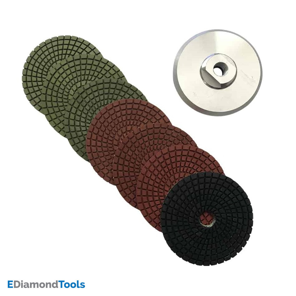 Wet Stone Polishing Set (7pc) #50 100 200 400 800 1500 3000 Grit w Metal Backer