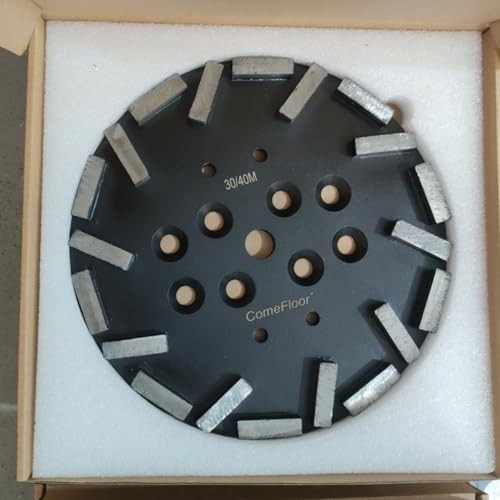 10 Inch Diamond Grinding Plate for Concrete Floor, 20 30/40 M Rectangle