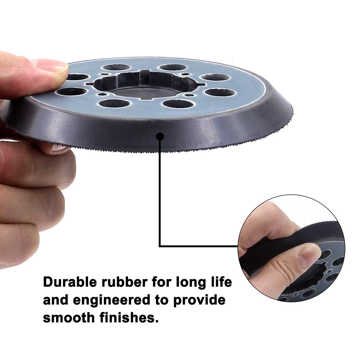 2PC 5″ Orbital Sander Pad Replacement 8-Hole 4-Screw for Dewalt DWE64233 N329079