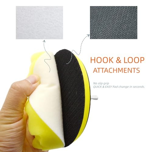 12Pcs 5inch Foam Buffing Polishing Pads Kit, with Coral Fleece Pad, 12Pcs-5inch