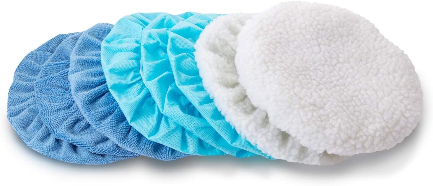 5 to 6 Inches High Quality Microfiber Polisher Bonnets for Car Polishing 20 PCS