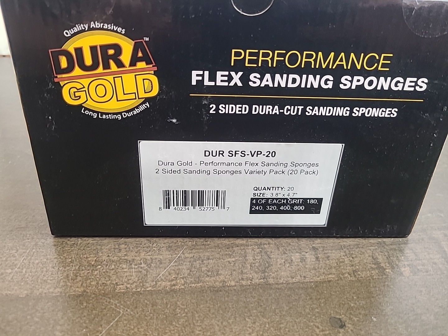 Dura-Gold Double-Sided Sanding Sponge Grit Variety Pack, Box of 20,