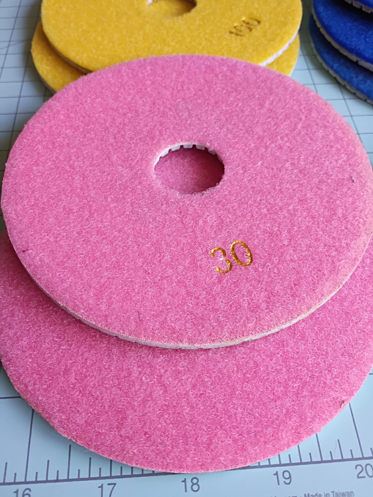 Lot Of 9 6″ Diamond Polishing Pads 30 50 100 200 Grit B32