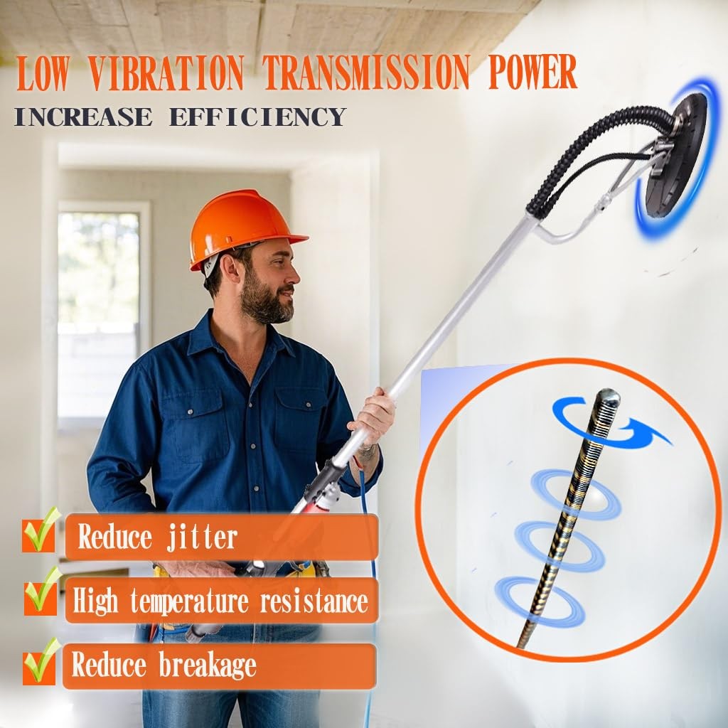 Electric Drywall Sander Drive Shaft Sanding Machine Dustless Dust Free
