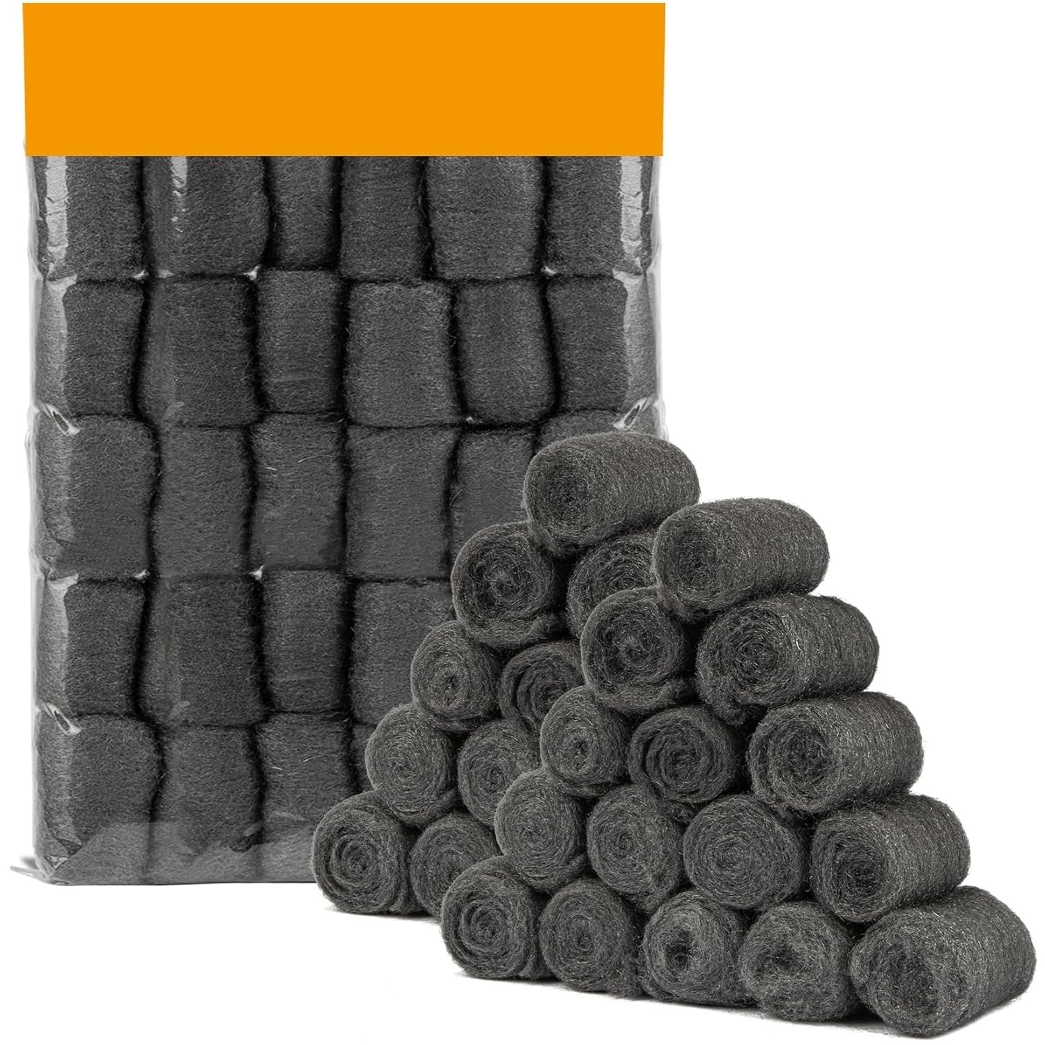 Steel Wool Pads 0000 30PCS – Steel Wool 0000 Roll Glass Wood Fabric Metal Ext…