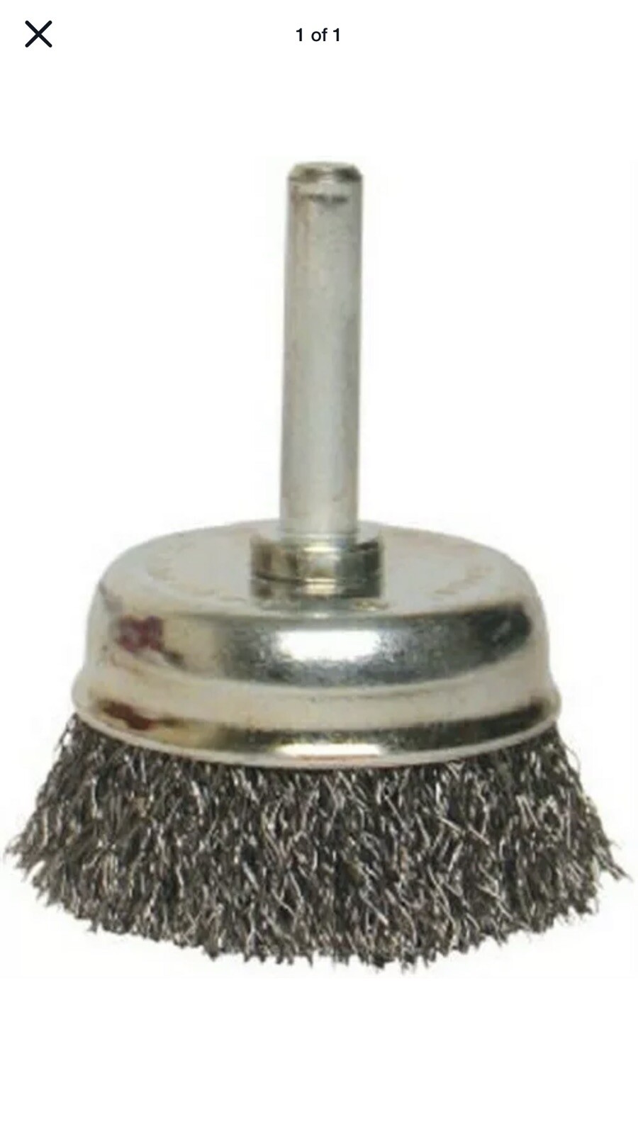 Lot Of 2. Master Mechanic 3″ FINE Crimped Wire Cup Brush #842677. 1/4” Arbor.