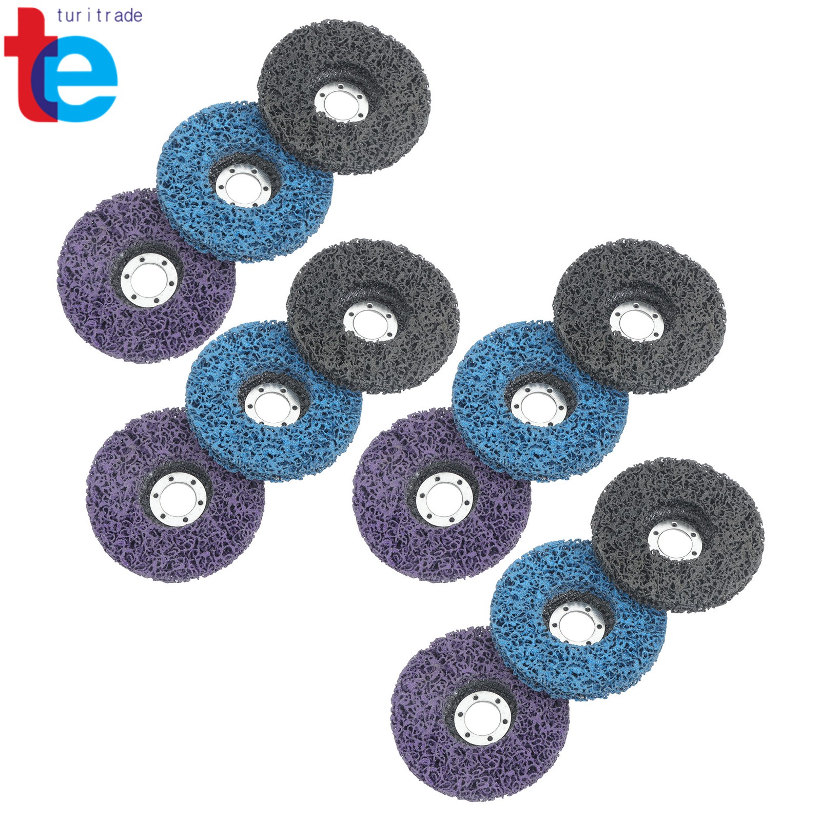 12 Pack: 4-1/2 x 7/8 Inch Diamond Grinding Discs Set 3 Colors for Angle Grinder