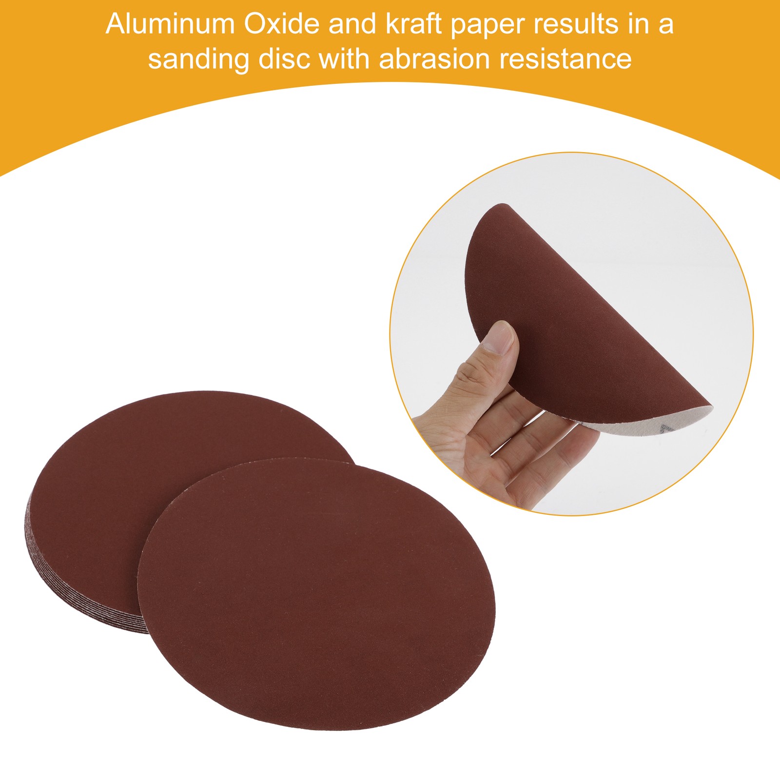 10 Pcs 320Grit Universal Sanding Discs-Round Hook Loop Sandpaper-White Paper Red