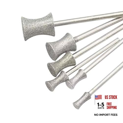 6 Pcs Concave Arc Diamond Burs – Coarse Grit Diamond 80# Bracelet Making Burr