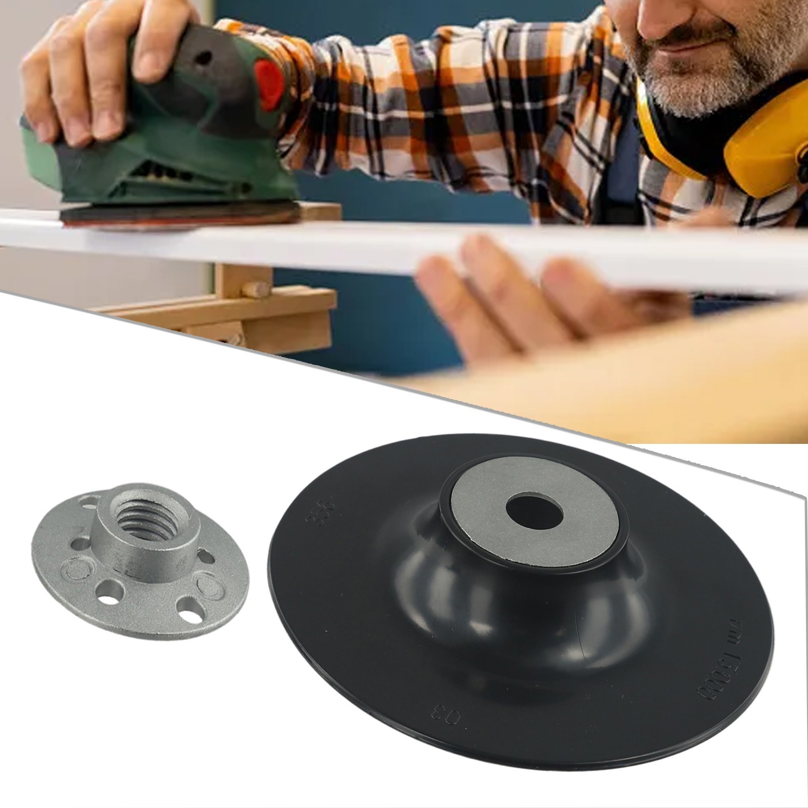 5ich 125mm Backing Pad Fibre Disc For M14 Thread with Lock Nut for Angle Grinder