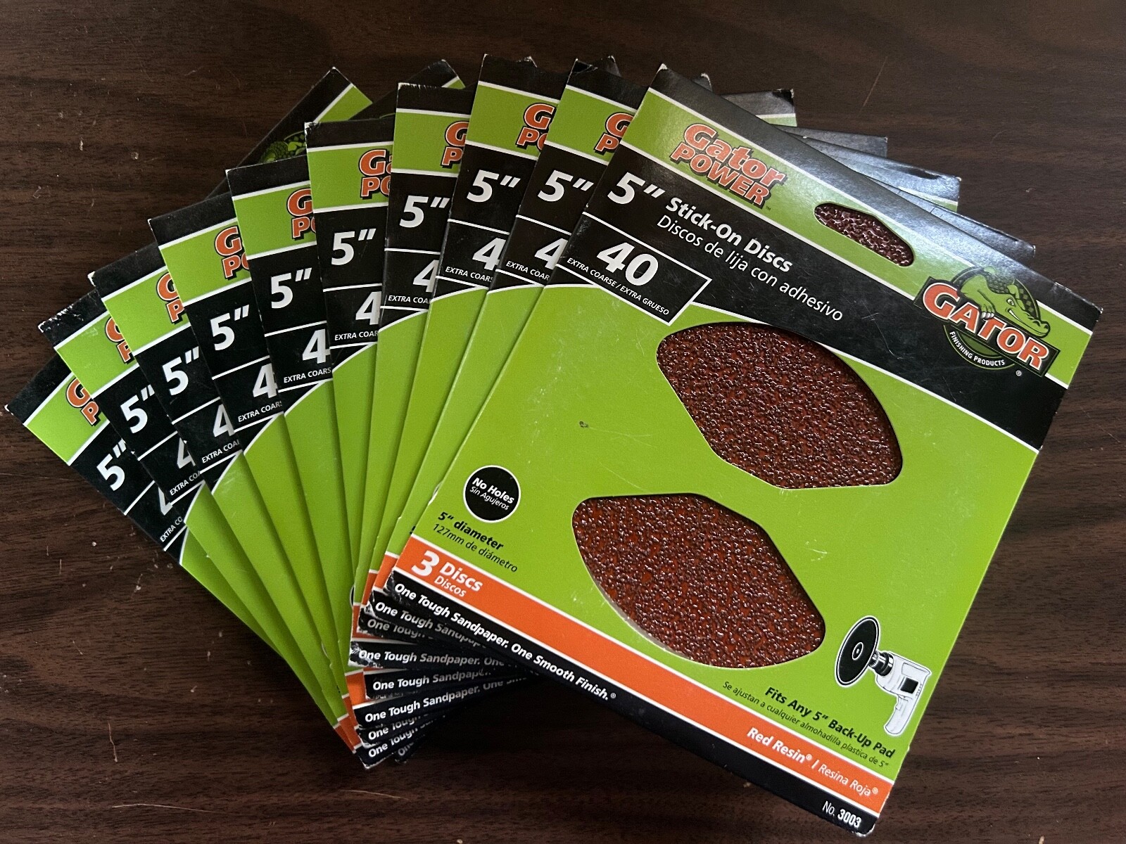 Gator Power Sandpaper. Discs, Clamp-on, Hook & Loop Various Grit. 22 PACKS!