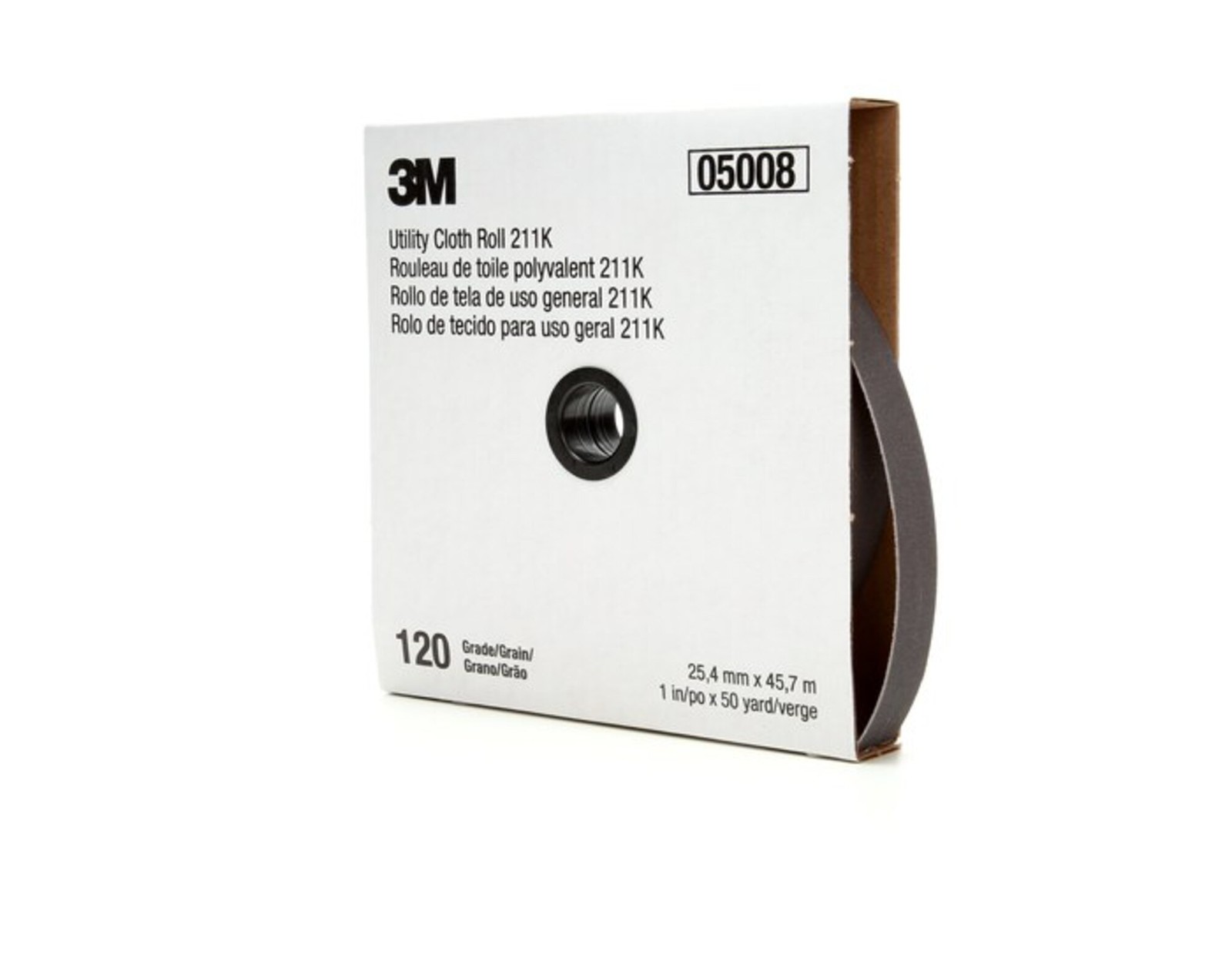 3m – 05008 – 3m Utility Cloth Roll 211k, 120 J-weight, 1 In X 50 Yd, Full-flex,
