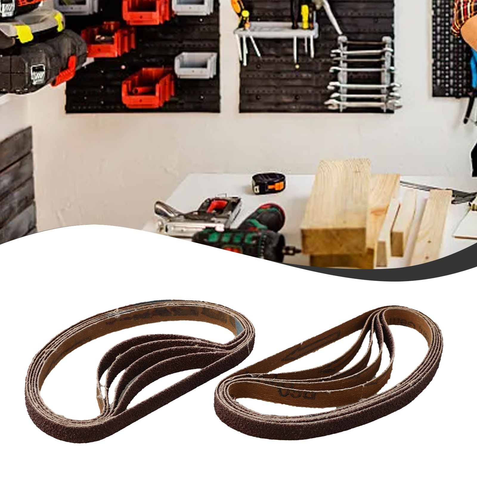 10pcs 330*10mm Abrasive Sanding Belts Grit 80# Sander Grinding Polishing Tools