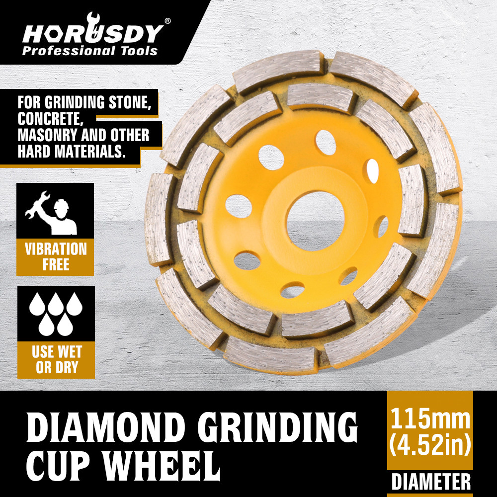 4-1/2″ Diamond Cup Grinding Wheels Double Row Concrete 18 seg Angle Grinder