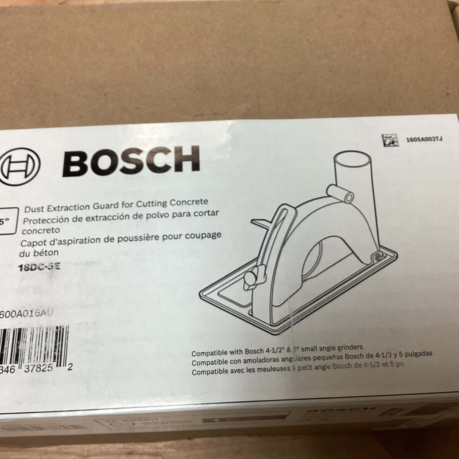 Bosch 18Dc-5E- 4-1/2 In. To 5 In. Small Angle Grinder Dust Collection Attachment