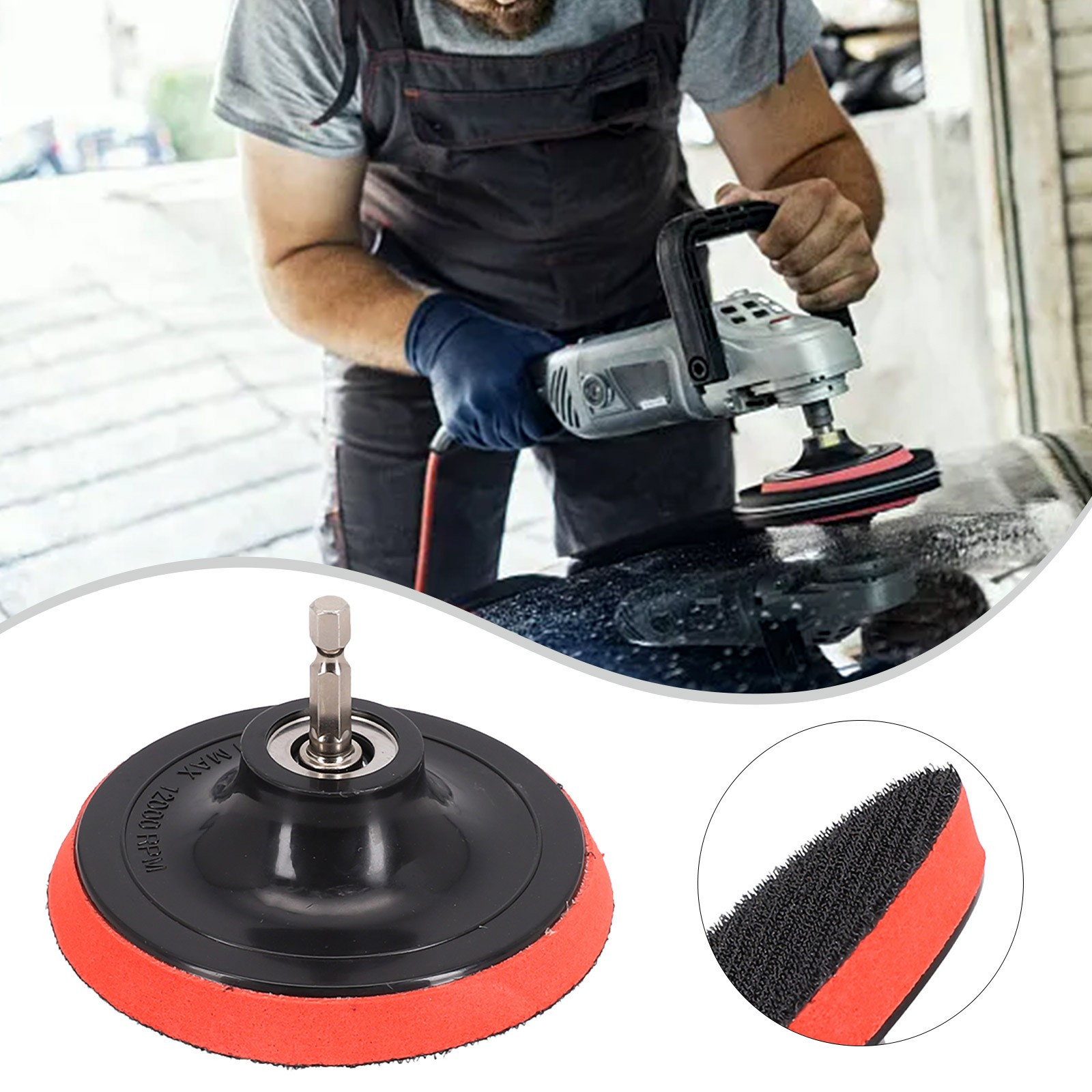 Buffing Pad For Sanding Discs Buffing Pad 4 Inch/100mm Polyurethane Backing Pad
