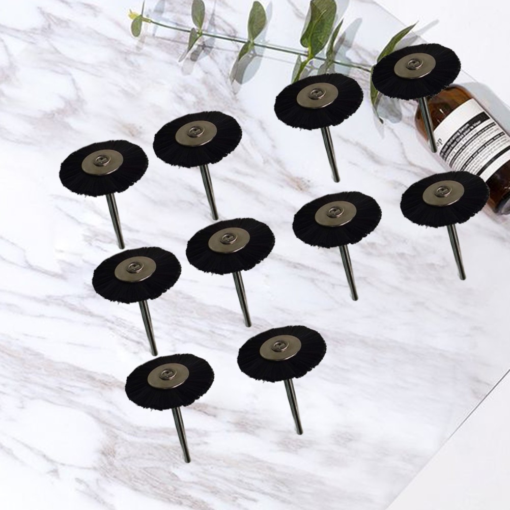 10 Pcs Nylon Wheel Brush Set for Abrasive Polishing and Metal Surface Derusting