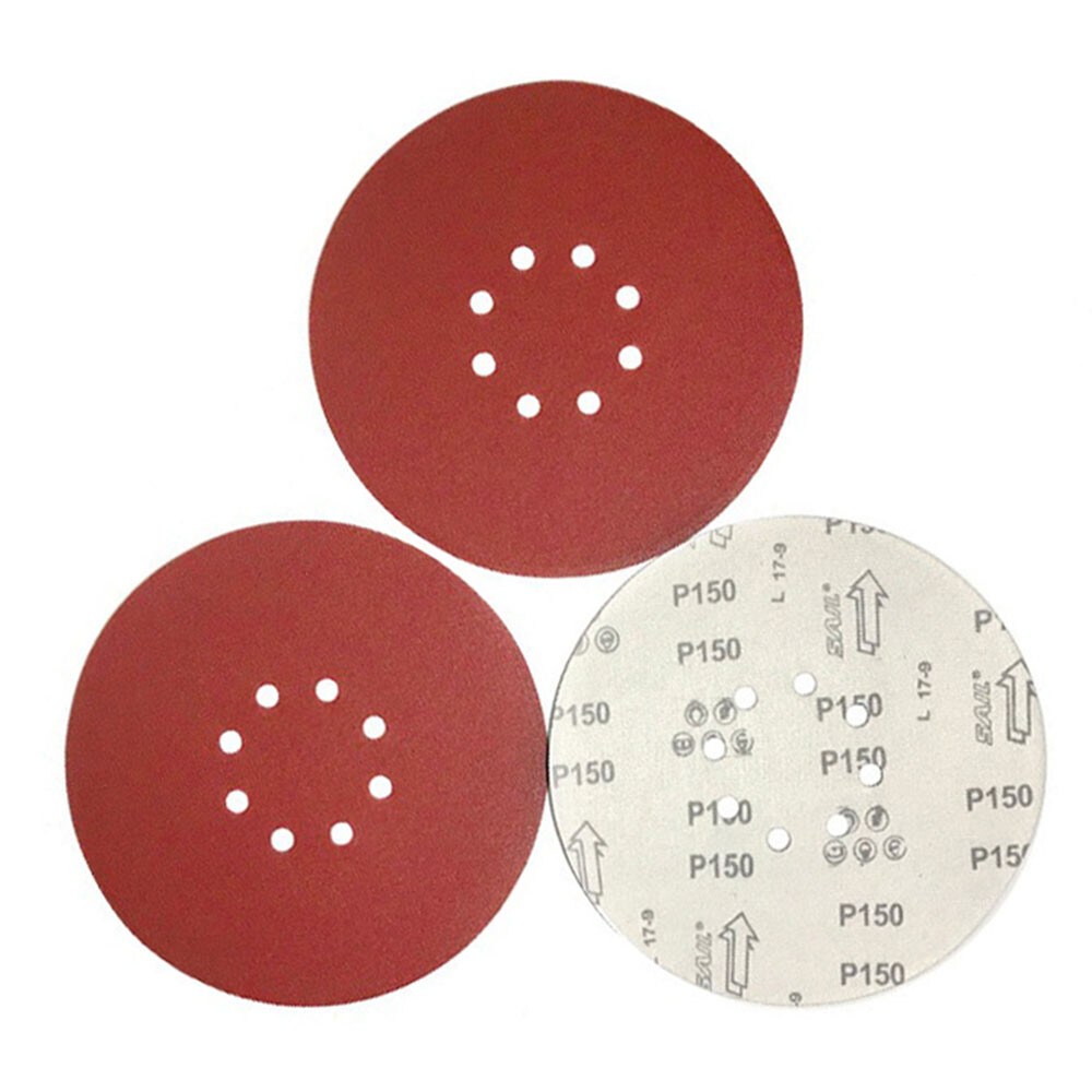 225mm Sanding Discs 24 36 40 60 – 2000 Grit 6 8 Hole Hook and Loop Sanding Discs