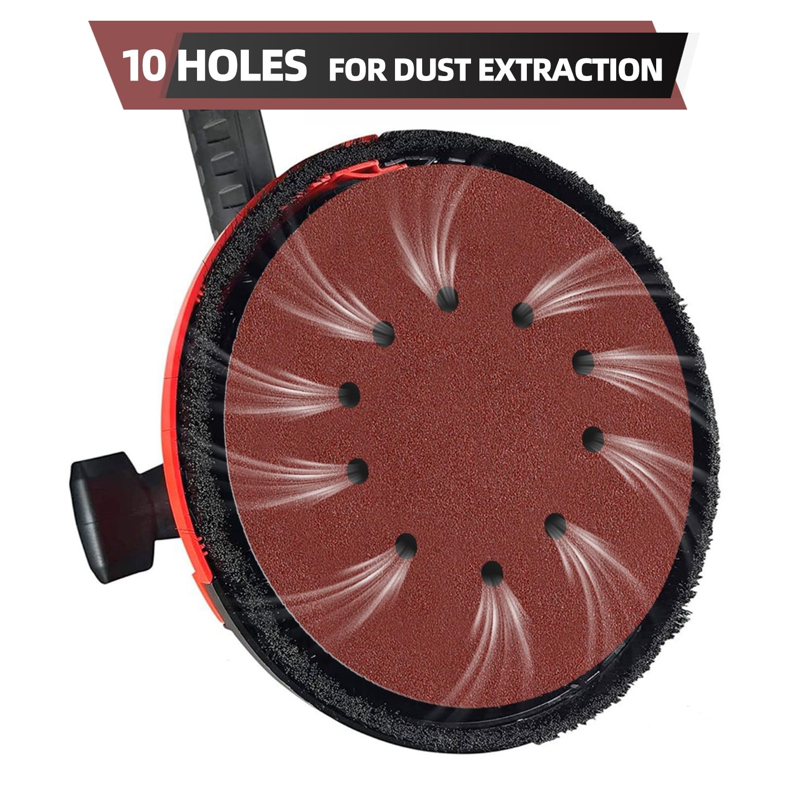 50pcs 9 inch 10 Hole Sanding Discs Set -10 Each of 60 80 120 150 240 Grits,…