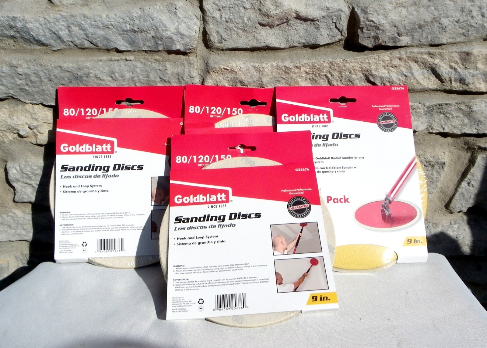 Goldblatt G25676 Radial Sanding Disc 9″ Variety Packs ~ 4 Pack USA Seller