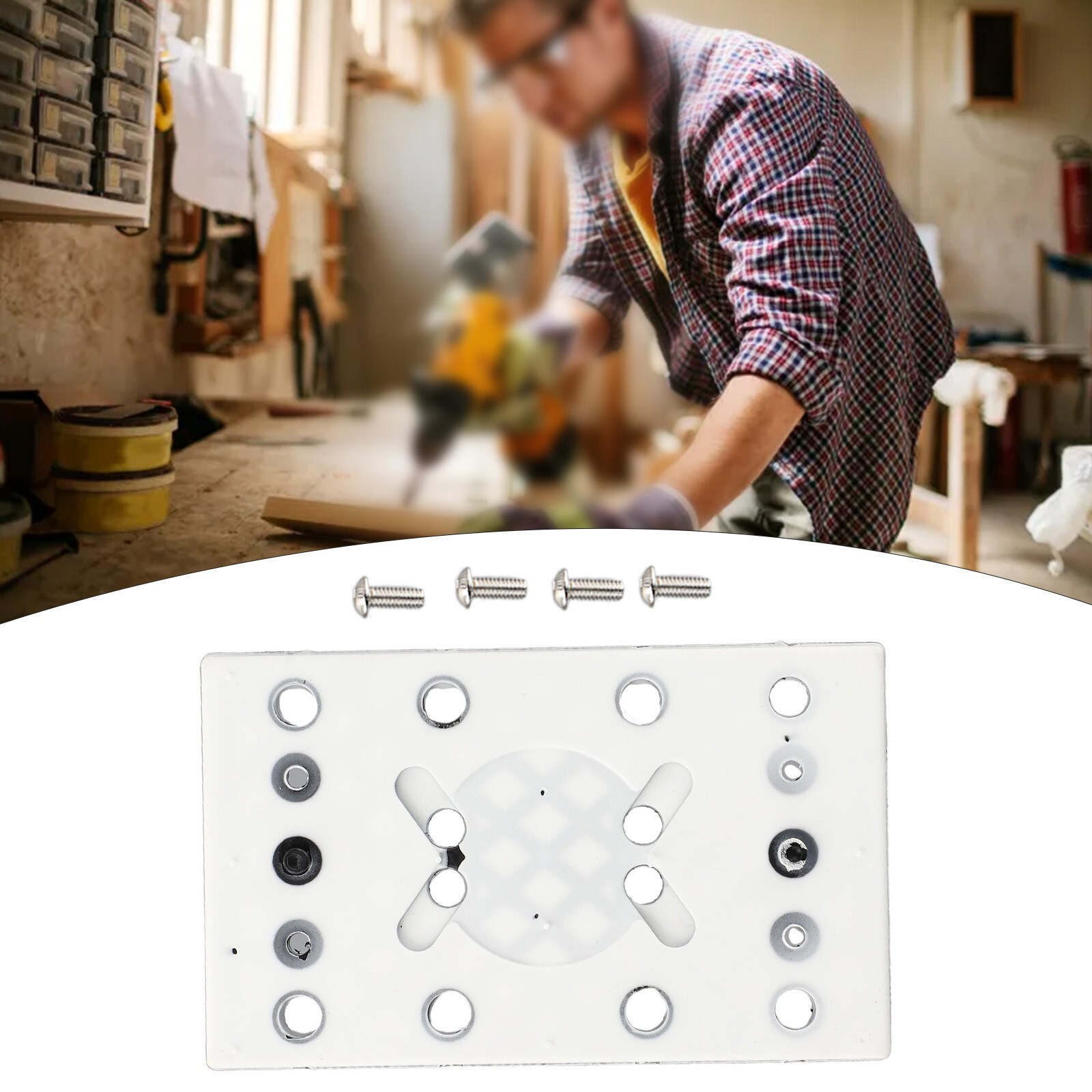 130x80mm Sanding Pad 12 Holes Replacement Backup Plate for RTS 400 REQ