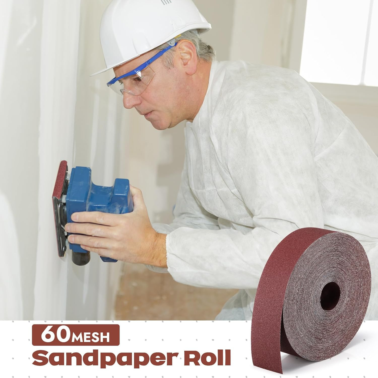 80 Grit Abrasive Sandpaper Roll 3”X 200 Ft Drum Sander Sand Paper Roll Emery Cl