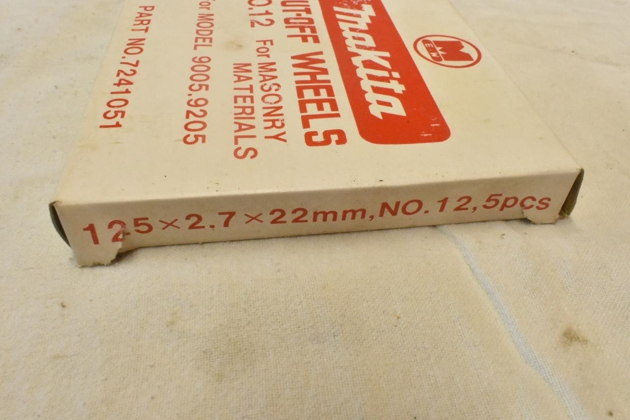 Makita Cut-Off Wheels No.12 125×2.7x22mm 5pcs For Masonry 12 NOS Boxes of 5
